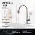 thumbnail image 2 of Single Handle High Arc Brushed Nickel Pull Out Kitchen Faucet,Single Level Stainless Steel Kitchen Sink Faucets with Pull Down Sprayer,Suitable for Laundry Rv Bar, 2 of 3