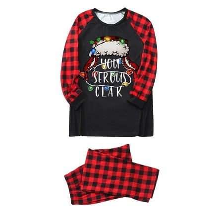 

dmqupv Christmas Pajamas for Family Parent Child Men s Dad Clothes Parent Child Warm Christmas Tractor Pajamas Family Suit Black Large