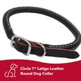 thumbnail image 2 of Coastal Pet Circle T Latigo Leather Round Dog Collar - Handcrafted Leather Pet Collar for Dogs - Comfortable Dog Collar for Dogs with Long Hair or Sensitive Skin - 1" x 24", 2 of 6