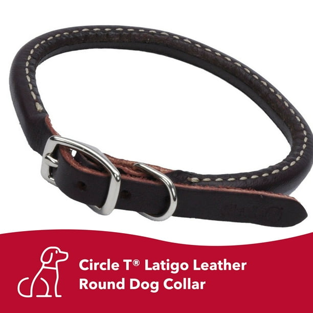 Latigo S/M Collar Round Leather Latigo 犬　Ancol Collars-high-quality OmniPet® by USA in made collars dog 首輪・ハーネス・リード