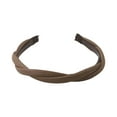 thumbnail image 1 of Diadema de cuero para mujer, doble trenza, elástica, antideslizante, dentada, fina, accesorios para el cabello para mujeres y niñas., 1 of 2
