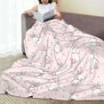 thumbnail image 6 of Fuzoiu Rabbit Print Ultra-Soft Micro Fleece Blanket,All Seasons Flannel Throw, Lightweight Blanket for Bed, Sofa, Couch, Movie Night, Camping, and Travel-60"x50", 6 of 7