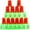 Red and Green, variant on Quick Stack Cups for Speed Sports Training Game for School Family Party Challenge Competition, Kids Gifts Starter Set of Stacking Cup, Blue and Black 24 PC