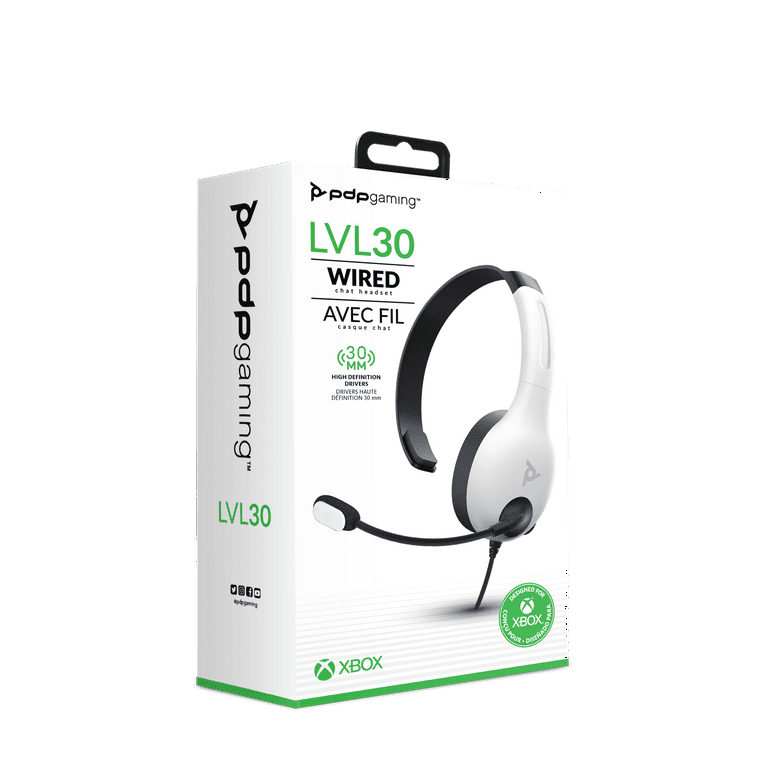 PDP Gaming LVL30 Wired Chat Headset With Noise Cancelling