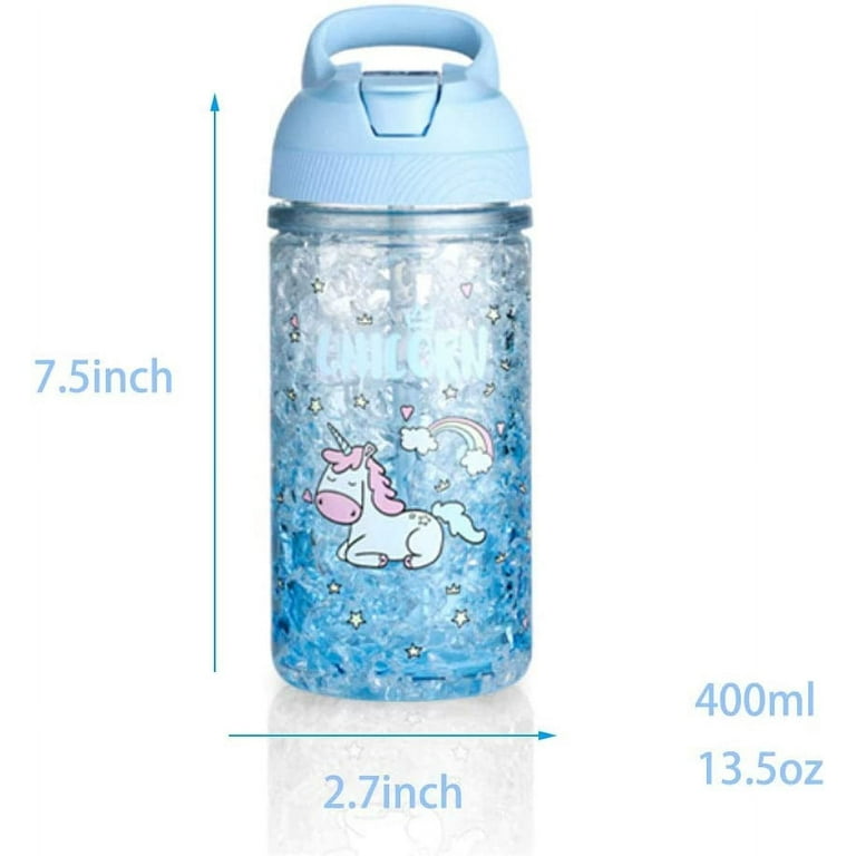 Stainless steel kids water bottle with no plastic straw… - Stay-at