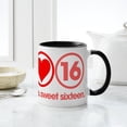 thumbnail image 6 of CafePress - Peace,Love, Sweet Sixteen - 11 oz Ceramic Mug - Novelty Coffee Tea Cup, 6 of 6