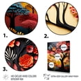thumbnail image 3 of Designart "Colorful Collage of African Tree Landscape" Floral Canvas Wall Art - Global Blue Tree African Living Room Canvas Art, 3 of 6
