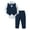 Blue, variant on CARETOO Baby Boy Clothes Suit Toddler Outfits 4pcs Formal Dress Onesie Waistcoat Pants Bow Tie Set
