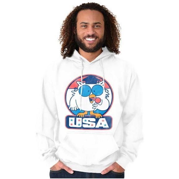 Tootsie Mr Owl USA American Patriot Unisex Plus Size Hoodie Brisco Brands 3X