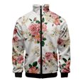 thumbnail image 3 of Chaqueta con estampado de flores antiguas en 3D para hombre, chaqueta de invierno para mujer, chaquetas con gráficos de flores de Harajuku, moda para niños, top vintage genial, 3 of 5