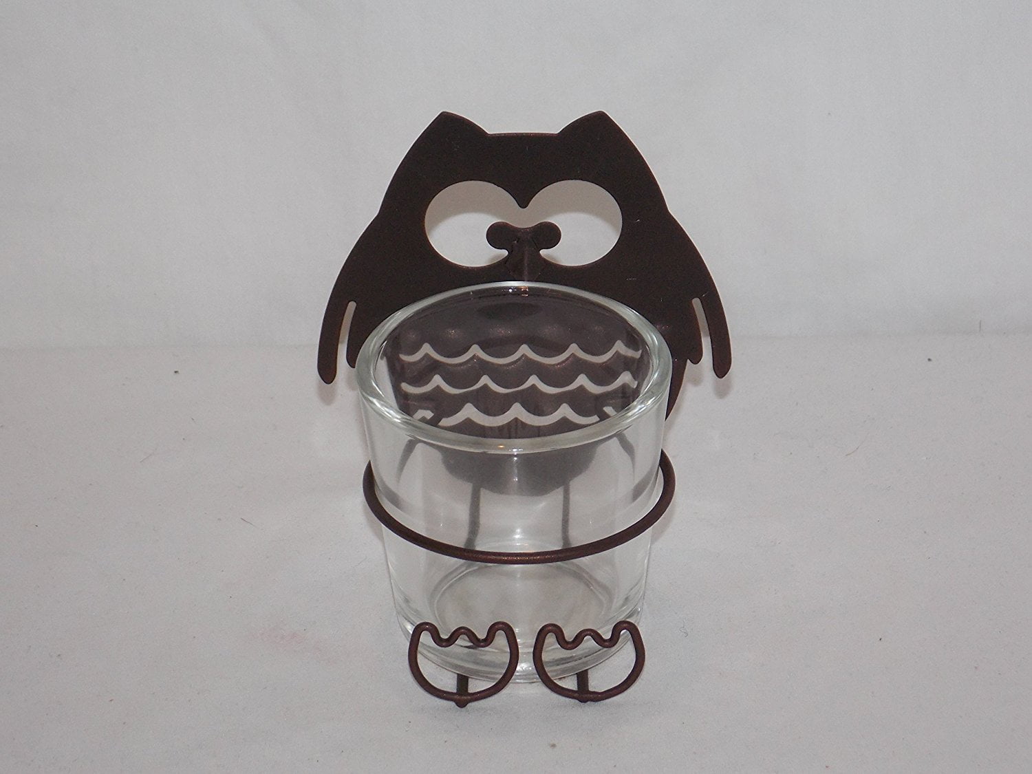 YANKEE CANDLE METAL OWL VOTIVE CANDLE HOLDER "GIVE A HOOT" RETIRED