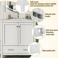 thumbnail image 6 of Maritcute 30-Inch Bathroom Vanity With Ceramic Sink Without Faucet, Built-in Shelves Solid Wood Frame Storage Cabinet With 2 Soft Closing Door, 1 Drawer, 6 of 9