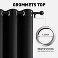 thumbnail image 6 of Blackout Curtains, 52 x 84 inch Black Curtains Set of 2 Panels, Thermal Insulated Room Darkening Curtains for Bedroom, Privacy Protection, 6 of 9