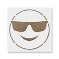 thumbnail image 1 of Plantilla de esténcil Emoji de sonrisa con lentes de sol, 1 of 4