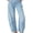 light blue, variant on Women High Waist Barrel Leg Jeans, Vintage Washed Denim Stitched Detail Baggy Wide Leg Casual Jeans