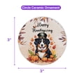 thumbnail image 5 of Happy Thanksgiving Bernese Mountain Dog Welcome Thankful Fall Autumn Pumpkin Ceramic Round Ornament Berner Lover Gifts Home Tree Decor - 02021, 5 of 5