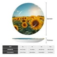 thumbnail image 2 of Zufioo Sunlit Sunflower Field Print Bone China Decorative Plate, Ceramic Dinner Plate with Stand Ceramic Decoration Homewares-6in, 2 of 6