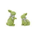 thumbnail image 1 of Resin Rabbit Figurine Set Floral Decor Easter Gift Home Decor Sculpture Two Rabbits Playing Ornament For Valentine's Day Tabletop Decor, 1 of 6