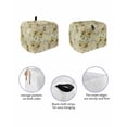 thumbnail image 2 of Boho Style Toaster Cover 4 Slice, Yellow White Flowers Bee Leaves Bread Maker Cover Toaster Dust Cover with Pockets, Dust-Proof Cover for Kitchen Small Appliance 12x11x8in, 2 of 5