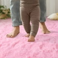 thumbnail image 6 of YJ.GWL Soft Fluffy Bedroom Rugs Shaggy Plush Area Rug for Living Room Home Decor Floor Carpet, 6'x9',Pink, 6 of 7