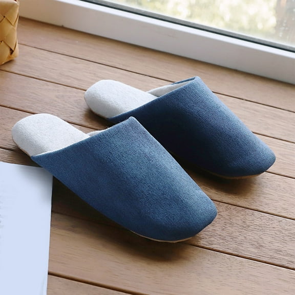 Aueoeo Cute House Slippers, Womens Memory Foam Slippers Indoor Warm Winter House Slippers Slip on Cotton Bedroom Slippers