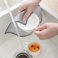thumbnail image 3 of Double Layer Steel Wire Cleaning Cloth - Non Scratch Steel Wire Dish Cloth, Heavy Duty Wiping Pad, Multi-Functional Silver Mesh Cleaning Pad, Suitable for Dishes, Pots, Frying Pans (10 Pack), 3 of 4