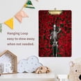 thumbnail image 6 of FMSHPON Red RosesDeath Clipboard Hardboard Wood Nursing Clip Board and Pull for Standard A4 Letter 13x9 inches, 6 of 7