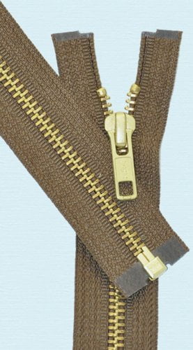 YKK #5 Brass Jacket Zipper - 27" Medium Weight Separating Zipper In 580 Black (Single Pack) - View #12