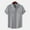 Gray, variant on Men's Vacation Solid Color Cotton Linen Double Pocket Casual Shirts Short Sleeves