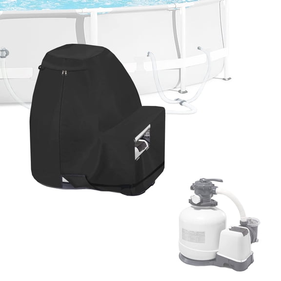 Sand Filter Pump Covers,420D Waterproof Fabric Sand Pool Filters Cover,Suitable for Most Sands Filter Pump on Market (Black)
