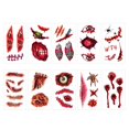 thumbnail image 1 of Halloween Skin Stickers Wound Skin Stickers Simulation Skin Skin Scar Skin Knife Simulation Waterproof Skin Sticker, 1 of 2