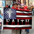 thumbnail image 2 of Cayyon Christian Flag 3x5Feet Christian Cross, Faith American Grommet Flag Banner with 2 Brass Grommets, 2 of 4