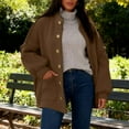 thumbnail image 2 of Womens Jacket Sevevn Women's Oversized Button Jacket Long Sleeve Coat Fall Winter Outerwear with Pockets, 2 of 9
