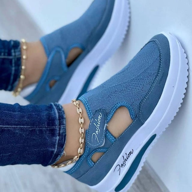 Zapatillas de deporte para mujer, zapatos informales para correr para mujer, zapatos de plataforma para mujer, zapatos deportivos cómodos transpirables de malla para mujer, tenis Tan Jianjun unisex