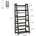 thumbnail image 7 of TribeSigns 5-Tier Industrial Ladder Bookshelf Bookcase, Modern Plant Flower Stand Display Rack Shelf for Living Room Balcony Bedroom Home Office, 7 of 7