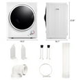 thumbnail image 3 of Electric Compact Clothes Dryer, 850W Portable Laundry Dryer with 5 Drying Modes, Stainless Steel Tub and Wall Mount Kit, Front Load Electric Clothes Dryer Machine for Apartments, Dormitory, RVs, 3 of 14