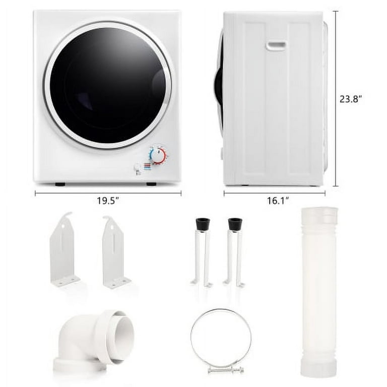 Electric Compact Clothes Dryer, 850W Portable Laundry Dryer with 5