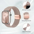 thumbnail image 2 of Magnetic Stretchy Solo Loop Compatible with Apple Watch Bands 40mm 41mm 45mm 44mm Ultra/2 49mm 38mm 42mm Women Men,Elastic Soft Nylon Sport Wristband Strap for iWatch Series 9 8 7 6 5 4 3 2 1,SE/2nd, 2 of 7
