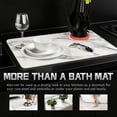 thumbnail image 3 of Stone Bath Mat Diatomaceous Earth Shower Mat Non-Slip Super Absorbent Diatomite Stone Bath Mats for Bathroom Floor Quick Drying(23.6''×15.4" White Marble 2 Pack), 3 of 8