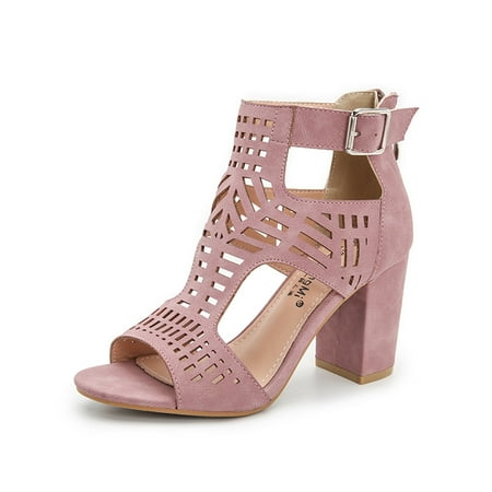 

Wmkox8yii Women s Chunky High Heels Hollow Fish Mouth Sandals