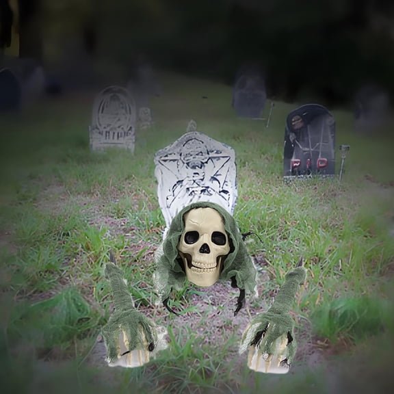 Halloween Decorations Outdoor Zombie Groundbreaker Life-Size Yard Decoration, Creepy Graveyard Prop for Lawn Patio