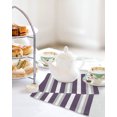 thumbnail image 4 of Purple Grey Stripe Kitchen Dish Towels for Drying Dishes Set of 4, Minimalist Farmhouse Striped Waffle Weave Microfiber Hand Tea Bathroom Towels Quick Dry & Absorbent Towel 12x12, 4 of 7
