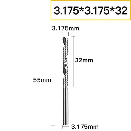 

Shank Diameter 3.175Mm Single Edge Spiral Milling Cutter Cnc Engraving End Mill