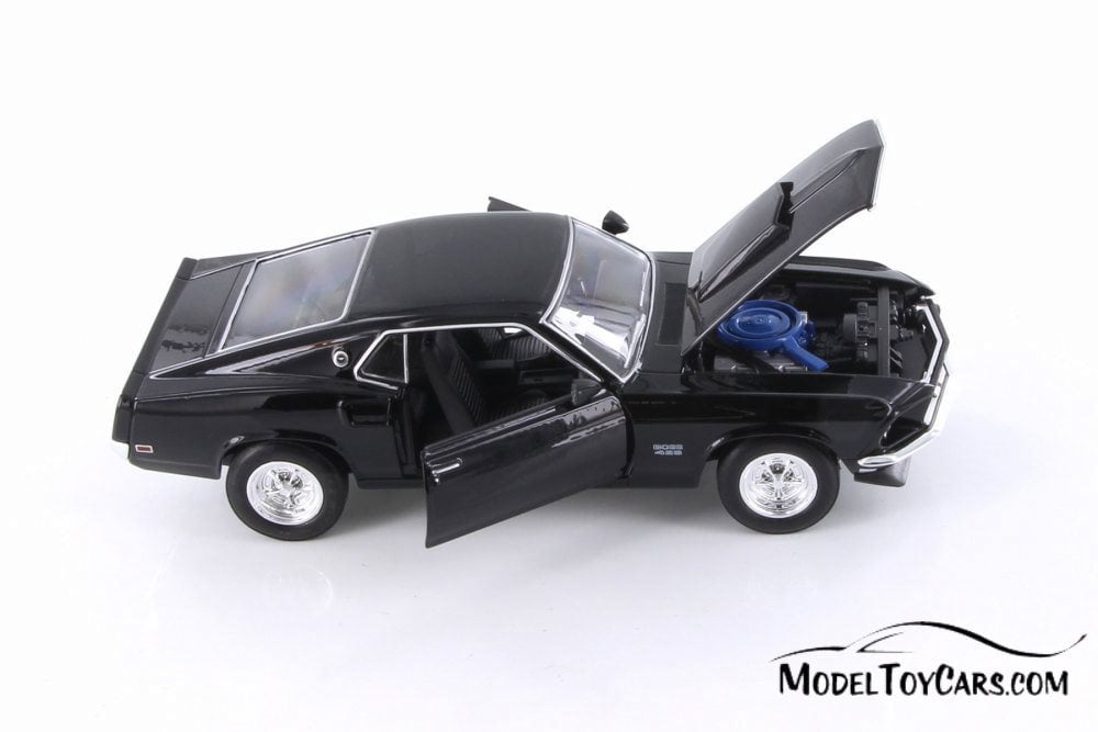 1969 Ford Mustang Boss 429 Hardtop, Black - Welly 24067/4D - 1/24 scale Diecast Model Toy Car (Brand New but NO BOX)
