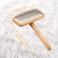 thumbnail image 4 of SHIBA-Carpet Rake Sheepskin Wool Brush More Suitable for Pile Carpets/Rugs for Carding Fur Restore Carpets Softness and Texture Let Rugs to New Looking(Wood, 1PCS), 4 of 4