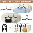 thumbnail image 5 of 24 Pcs Travel Hangers, Cruise Ship Essentials Foldable Hangers Plastic Travel Essentials, Portable Cruises Must Haves 2025 for Suitcase, RV Camping Airplane Europe Vacation Essential, Black, 5 of 5