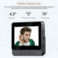 thumbnail image 5 of 4.3 Inch IPS Screen 2.4G Wireless Visual Intercom Doorbell with Screen, Wireless Smart High-definition Video Monitoring Intelligent Doorbell Two-Way intercom for Villa Home Office Apartment, 5 of 5