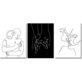 thumbnail image 2 of Minimalist Black and White Canvas Wall Art Love Painting for Couples Bedroom Line Drawing Art Poster Prints Framed Artwork Pictures Bathroom Living Room Wall Decor, 2 of 6