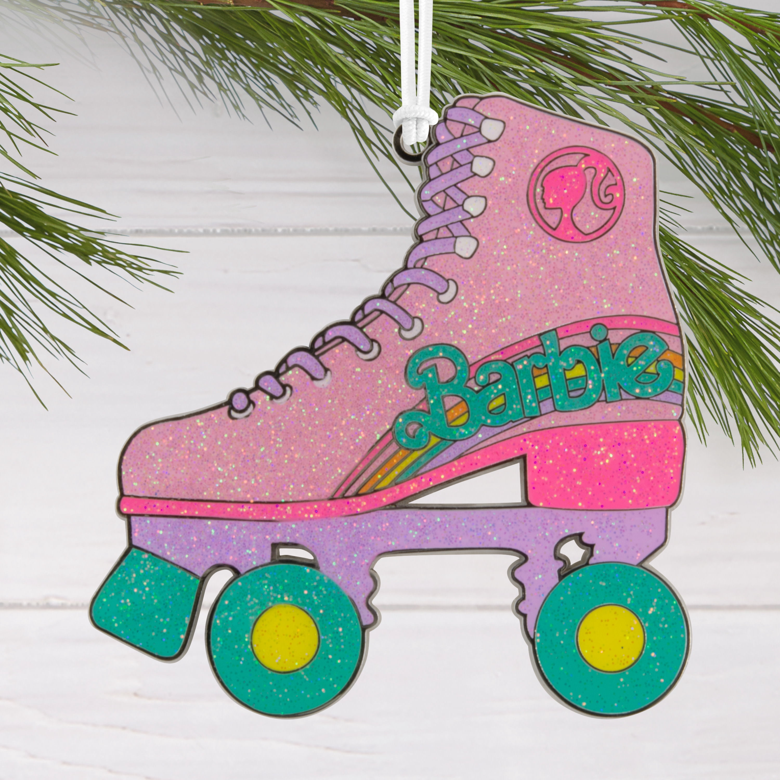 Hallmark Christmas Ornament (Barbie Roller Skate, Metal), 1 count, 1 Count
