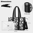 thumbnail image 5 of Teacher Tote Bag,Black Paw Teacher Utility Tote Bag,Large Work Tote Bags for Women with Multiple Pockets,Top Zipper Closure,13.8x10.6x6.7 Inch, 5 of 5